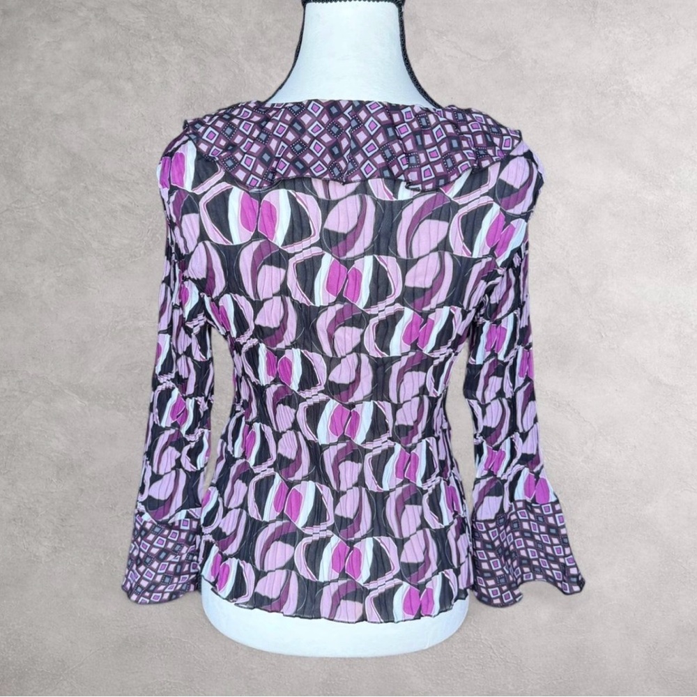 Sunny Leigh Purple Patterned Women's Top - Picture 4 of 8